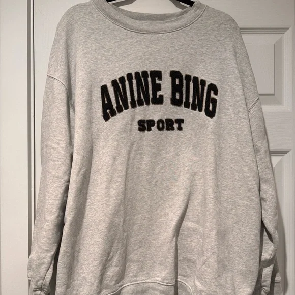 Auth. ✅ ANINE Bing “Tyler” Crewneck in “Gray” Size Medium🩶 - Picture 2 of 14